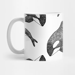 Dancing Orca - black Mug